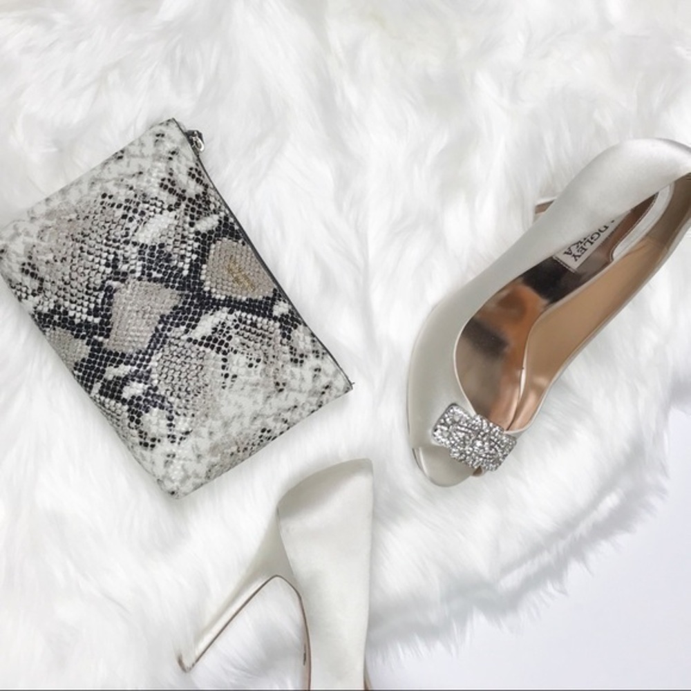 Victoria secret faux snake skin mini pouch